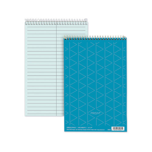 Image of TOPS Prism Steno Pads, Gregg Rule, Blue Cover, 80 Blue 6 X 9 Sheets, 4/pack