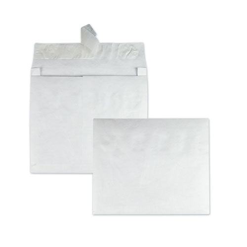 Image of Survivor® Lightweight 14 lb Tyvek Open End Expansion Mailers, #15, Square Flap, Redi-Strip Adhesive Closure, 10 x 15, White, 100/Carton