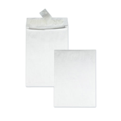 Image of Survivor® Heavyweight 18 lb Tyvek Open End Expansion Mailers, #13 1/2, Square Flap, Redi-Strip Adhesive Closure, 10 x 13, White, 100/CT