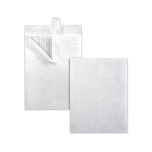 Image of Survivor® Bubble Mailer of DuPont Tyvek, #2E, Air Cushion, Redi-Strip Adhesive Closure, 9 x 12, White, 25/Box