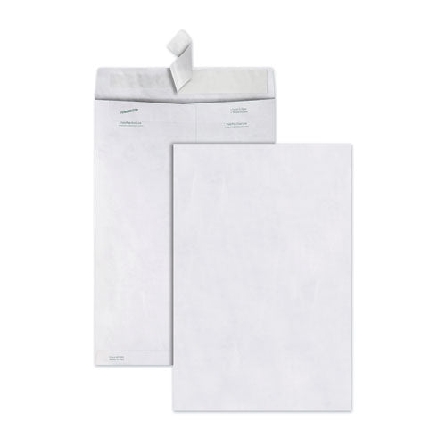 Image of Survivor® Lightweight 14 lb Tyvek Catalog Mailers, #15, Square Flap, Redi-Strip Adhesive Closure, 10 x 15, White, 100/Box