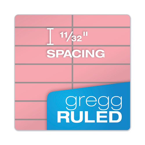 Image of TOPS Prism Steno Pads, Gregg Rule, Pink Cover, 80 Pink 6 X 9 Sheets, 4/pack