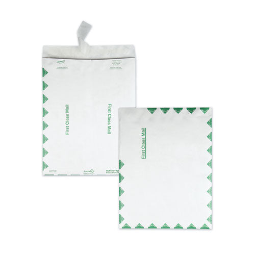 Image of Survivor® Lightweight 14 lb Tyvek Catalog Mailers, First Class, #13 1/2, Square Flap, Redi-Strip Closure, 10 x 13, White, 100/Box