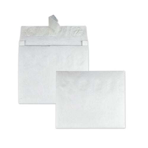 Image of Survivor® Lightweight 14 lb Tyvek Open End Expansion Mailers, #15 1/2, Square Flap, Redi-Strip Adhesive Closure, 12 x 16, White, 100/CT