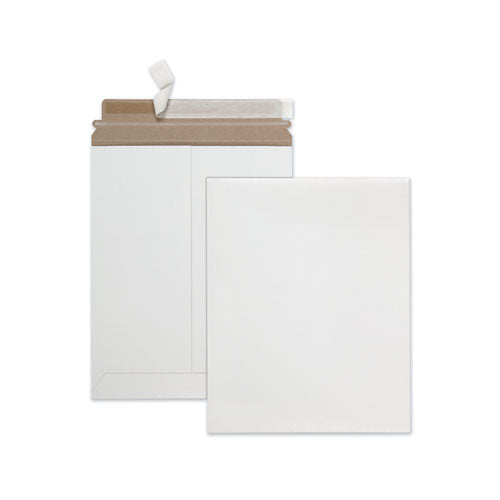 Image of Quality Park Photo/Document Mailer, Cheese Blade Flap, Redi-Strip Adhesive Closure, 9.75 x 12.5, White, 25/Box