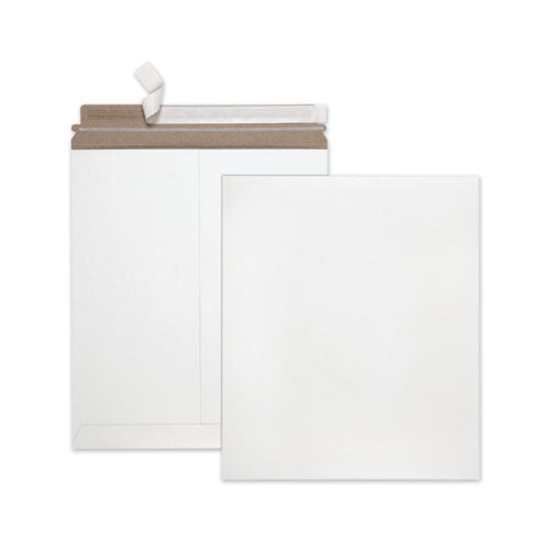 Image of Quality Park Photo/Document Mailer, Cheese Blade Flap, Redi-Strip Adhesive Closure, 12.75 x 15, White, 25/Box