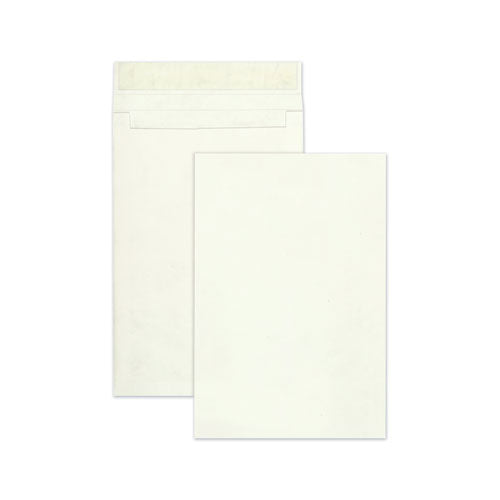 Image of Survivor® Lightweight 14 lb Tyvek Open End Expansion Mailers, #15 1/2, Cheese Blade Flap, Redi-Strip Closure, 12 x 16, White, 25/Box