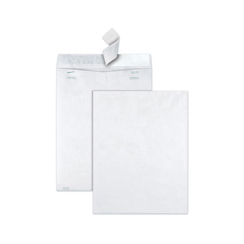 Image of Survivor® Lightweight 14 lb Tyvek Catalog Mailers, #15 1/2, Square Flap, Redi-Strip Adhesive Closure, 12 x 16, White, 100/Box