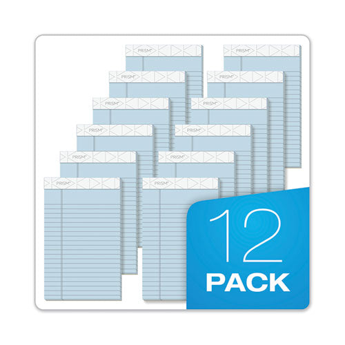 Image of TOPS Prism + Colored Writing Pads, Narrow Rule, 50 Pastel Blue 5 X 8 Sheets, 12/pack