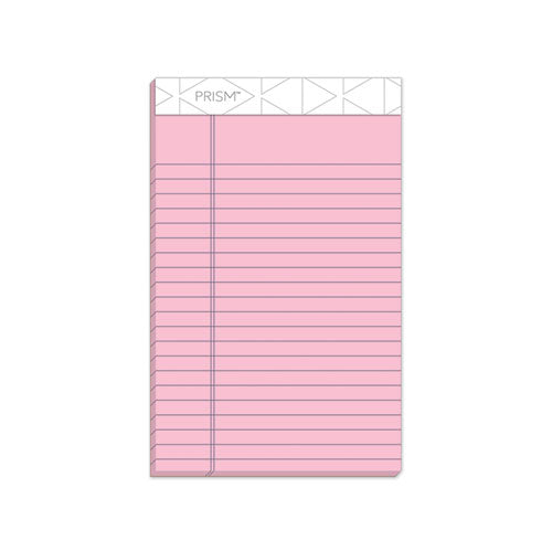 Image of TOPS Prism + Colored Writing Pads, Narrow Rule, 50 Pastel Pink 5 X 8 Sheets, 12/pack