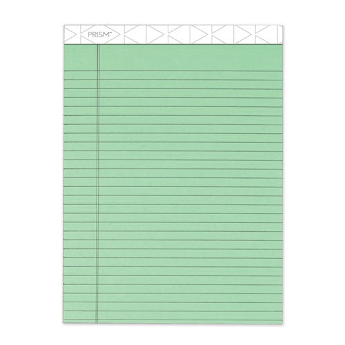 Image of TOPS Prism + Colored Writing Pads, Wide/legal Rule, 50 Pastel Green 8.5 X 11.75 Sheets, 12/pack