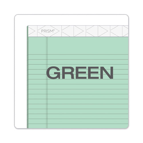 Image of TOPS Prism + Colored Writing Pads, Wide/legal Rule, 50 Pastel Green 8.5 X 11.75 Sheets, 12/pack