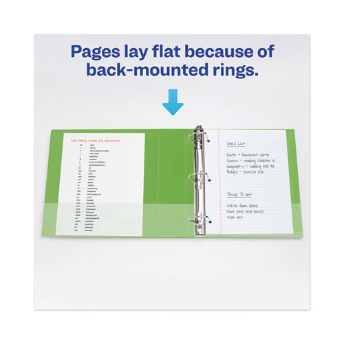 Image of Avery® Heavy-Duty View Binder With Durahinge And One Touch Ezd Rings, 3 Rings, 1.5" Capacity, 11 X 8.5, Chartreuse