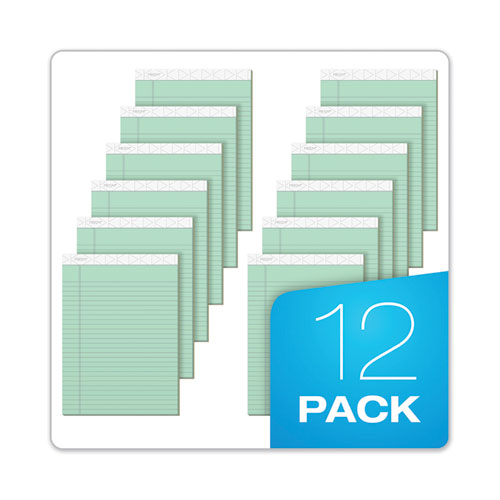 Image of TOPS Prism + Colored Writing Pads, Wide/legal Rule, 50 Pastel Green 8.5 X 11.75 Sheets, 12/pack