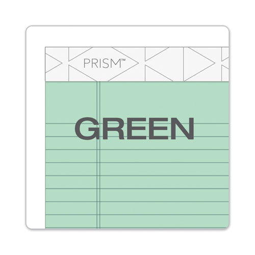 Image of TOPS Prism + Colored Writing Pads, Narrow Rule, 50 Pastel Green 5 X 8 Sheets, 12/pack
