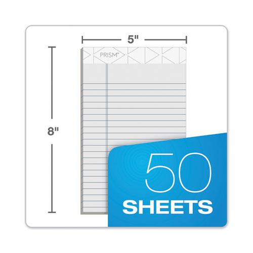 Image of TOPS Prism + Colored Writing Pads, Narrow Rule, 50 Pastel Gray 5 X 8 Sheets, 12/pack