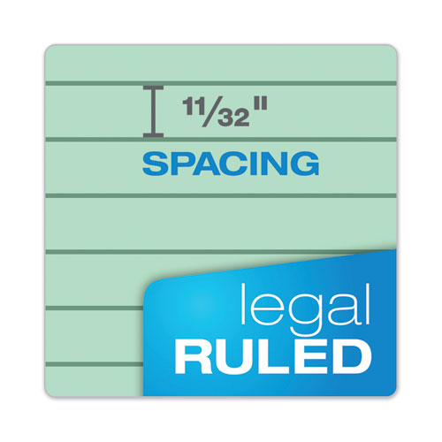 Image of TOPS Prism + Colored Writing Pads, Wide/legal Rule, 50 Pastel Green 8.5 X 11.75 Sheets, 12/pack