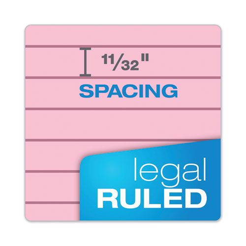 Image of TOPS Prism + Colored Writing Pads, Wide/legal Rule, 50 Pastel Pink 8.5 X 11.75 Sheets, 12/pack