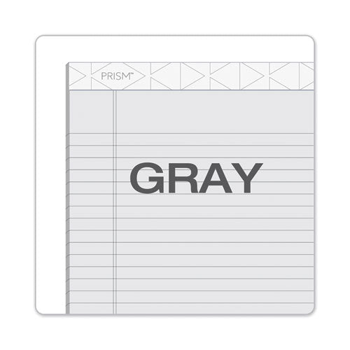 Image of TOPS Prism + Colored Writing Pads, Wide/legal Rule, 50 Pastel Gray 8.5 X 11.75 Sheets, 12/pack