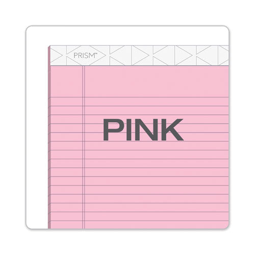 Image of TOPS Prism + Colored Writing Pads, Wide/legal Rule, 50 Pastel Pink 8.5 X 11.75 Sheets, 12/pack