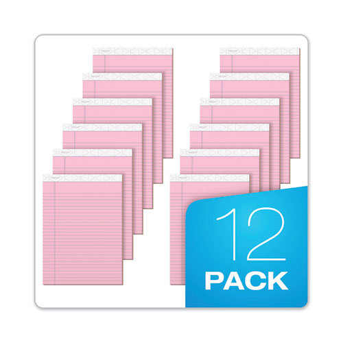 Image of TOPS Prism + Colored Writing Pads, Wide/legal Rule, 50 Pastel Pink 8.5 X 11.75 Sheets, 12/pack