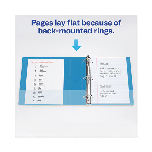 Image of Avery® Heavy-Duty View Binder With Durahinge And Locking One Touch Ezd Rings, 3 Rings, 4" Capacity, 11 X 8.5, Pacific Blue