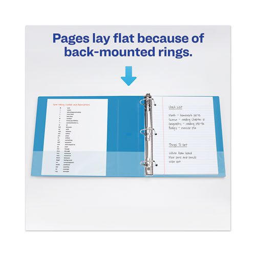 Image of Avery® Heavy-Duty View Binder With Durahinge And Locking One Touch Ezd Rings, 3 Rings, 5" Capacity, 11 X 8.5, Pacific Blue