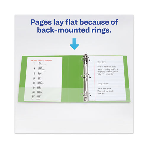 Image of Avery® Heavy-Duty View Binder With Durahinge And One Touch Ezd Rings, 3 Rings, 1" Capacity, 11 X 8.5, Chartreuse