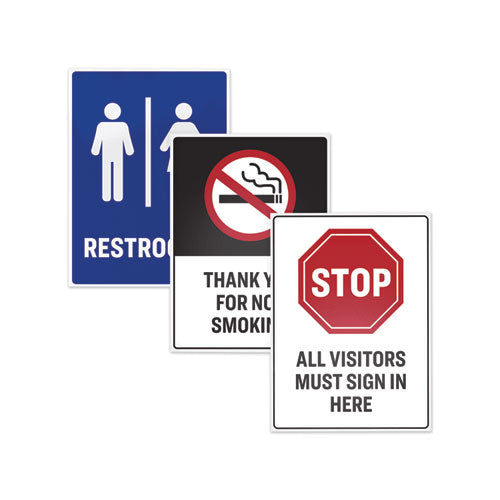 Image of Avery® Surface Safe Removable Label Safety Signs, Inkjet/laser Printers, 3.5 X 5, White, 4/sheet, 15 Sheets/pack