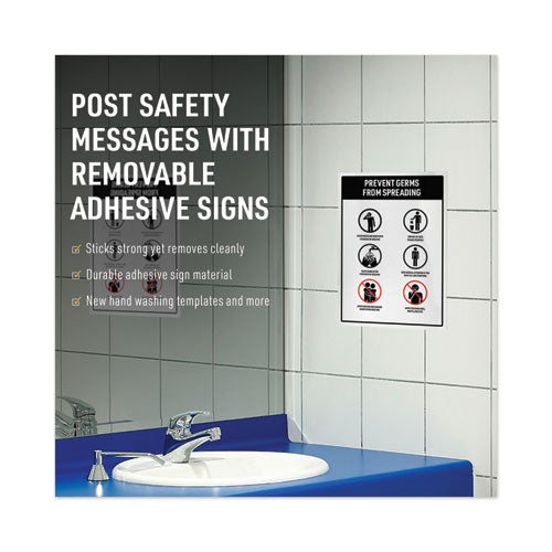 Image of Avery® Surface Safe Removable Label Safety Signs, Inkjet/laser Printers, 8 X 8, White, 15/pack