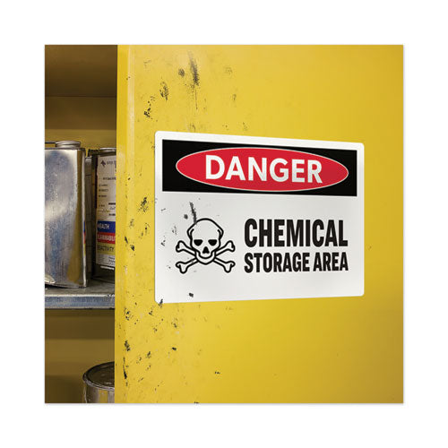 Image of Avery® Surface Safe Removable Label Safety Signs, Inkjet/laser Printers, 7 X 10, White, 15/pack