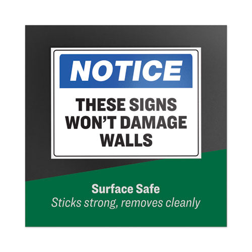 Image of Avery® Surface Safe Removable Label Safety Signs, Inkjet/laser Printers, 8 X 8, White, 15/pack