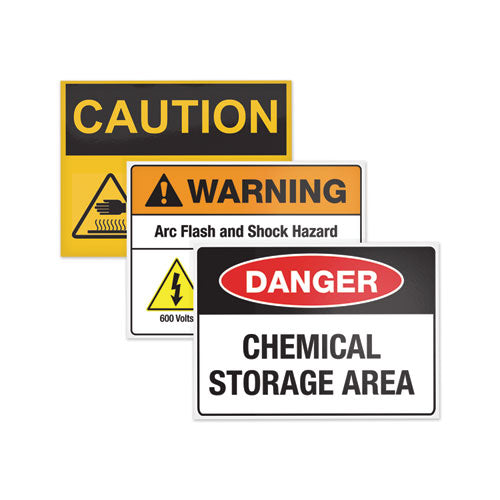 Image of Avery® Surface Safe Removable Label Safety Signs, Inkjet/laser Printers, 8 X 8, White, 15/pack