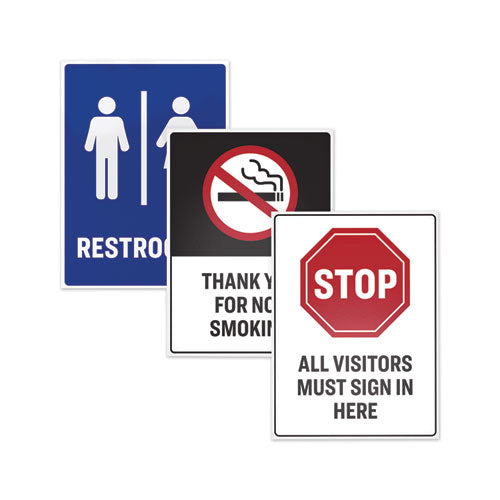 Image of Avery® Surface Safe Removable Label Safety Signs, Inkjet/laser Printers, 8 X 8, White, 15/pack