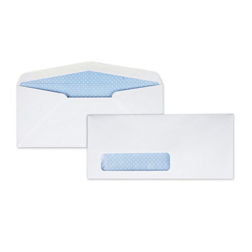 Image of Quality Park Security Tint Window Envelope, #10, Bankers Flap, Gummed Closure, 4.13 x 9.5, White, 500/Box