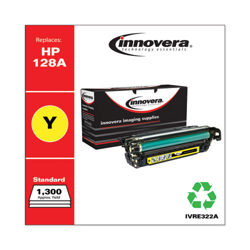 Image of Innovera® Remanufactured Yellow Toner, Replacement for 128A (CE322A), 1,300 Page-Yield