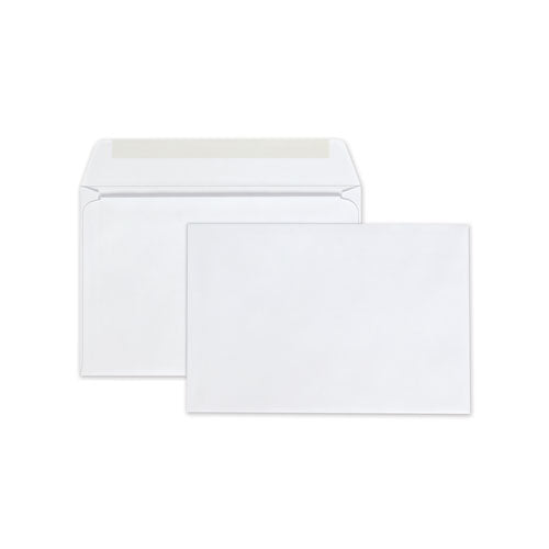Image of Quality Park Open-Side Booklet Envelope, #6 1/2, Hub Flap, Gummed Closure, 6 X 9, White, 100/box