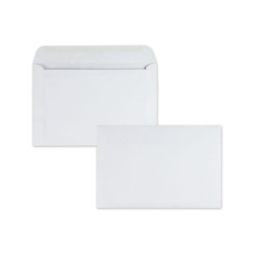 Image of Quality Park Open-Side Booklet Envelope, #6 1/2, Hub Flap, Gummed Closure, 6 X 9, White, 500/box