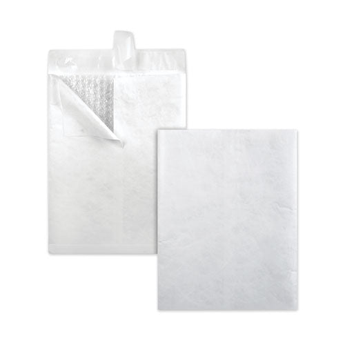 Image of Survivor® Bubble Mailer of DuPont Tyvek, #13 1/2, Square Flap, Redi-Strip Adhesive Closure, 10 x 13, White, 25/Box