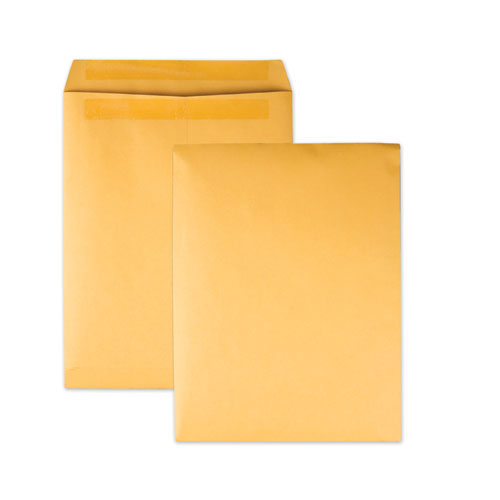 Image of Quality Park Redi-Seal Catalog Envelope, #12 1/2, Cheese Blade Flap, Redi-Seal Adhesive Closure, 9.5 x 12.5, Brown Kraft, 100/Box