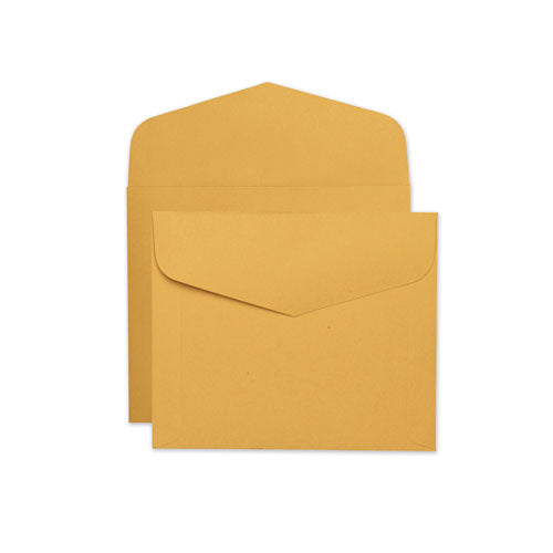 Image of Quality Park Open-Side Booklet Envelope, #13 1/2, Hub Flap, Gummed Closure, 10 x 12, Brown Kraft, 100/Box