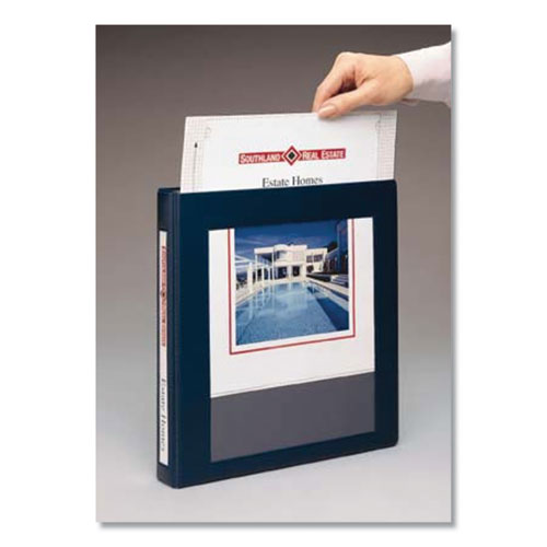 Image of Avery® Framed View Heavy-Duty Binders, 3 Rings, 0.5" Capacity, 11 X 8.5, Navy Blue