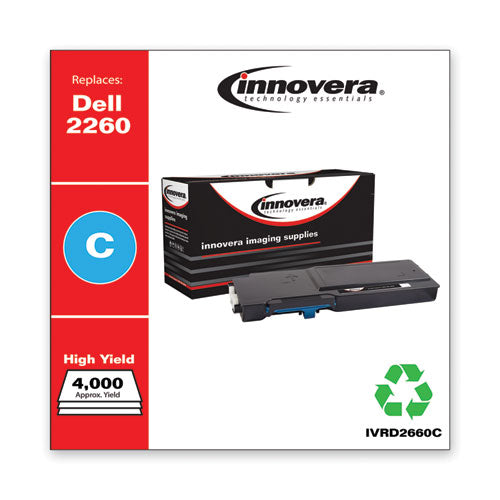 Image of Innovera® Remanufactured Cyan High-Yield Toner, Replacement for 593-BBBT, 4,000 Page-Yield
