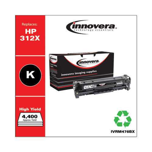 Image of Innovera® Remanufactured Black High-Yield Toner, Replacement for 312X (CF380X), 4,400 Page-Yield