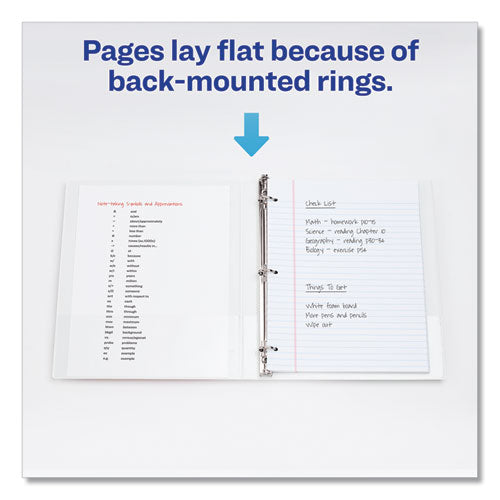 Image of Avery® Framed View Heavy-Duty Binders, 3 Rings, 0.5" Capacity, 11 X 8.5, White