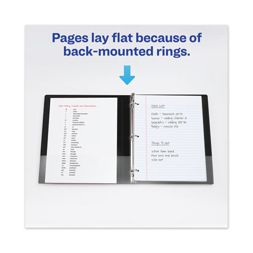 Image of Avery® Framed View Heavy-Duty Binders, 3 Rings, 0.5" Capacity, 11 X 8.5, Navy Blue