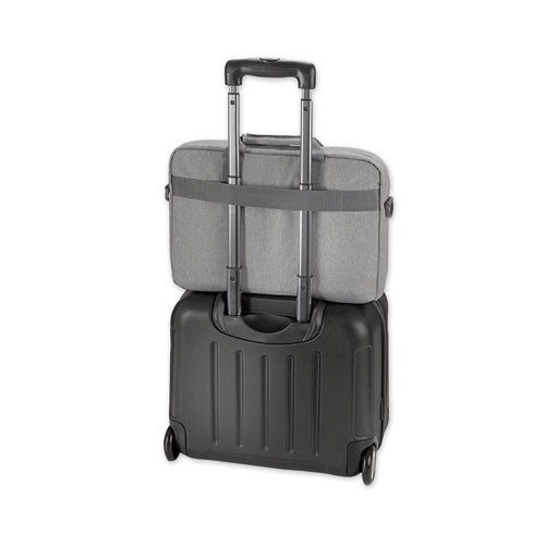 Image of Solo Sustainable Recycled Collection Laptop Bag, Fits Devices Up to 15.6", Recycled PET Polyester, 16.25 x 4.5 x 12, Gray