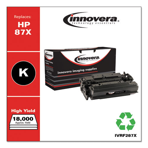 Image of Innovera® Remanufactured Black High-Yield Toner, Replacement for 87X (CF287X), 18,000 Page-Yield