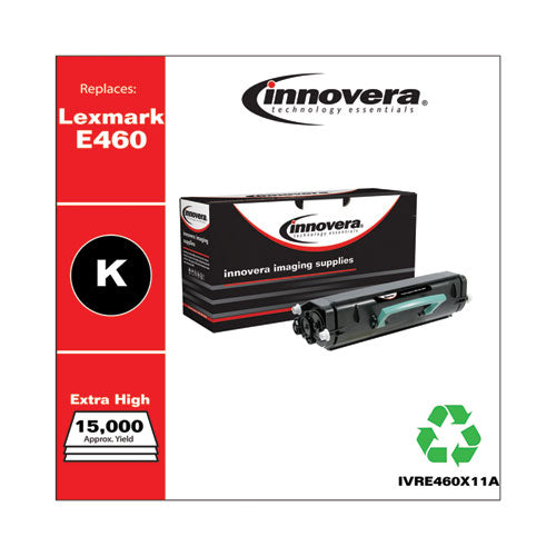 Image of Innovera® Remanufactured Black Toner, Replacement for E460X11A, 15,000 Page-Yield