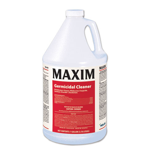 Image of Maxim® Germicidal Cleaner, Lemon Scent, 1 Gal Bottle, 4/carton